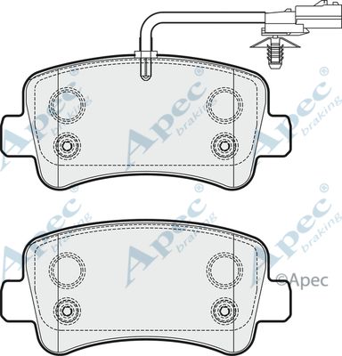 APEC BRAKING Piduriklotsi komplekt,ketaspidur PAD1781